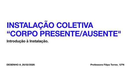 Apresentação instalação artística